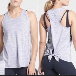 Athleta Lavender Heather Essence Tie Back Tank